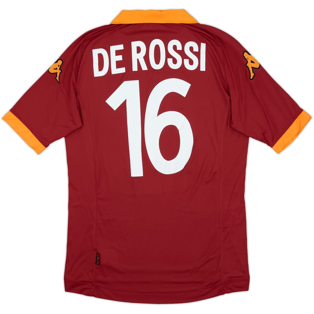 2012-13 Roma Home Shirt De Rossi #16 - 9/10 - (L)