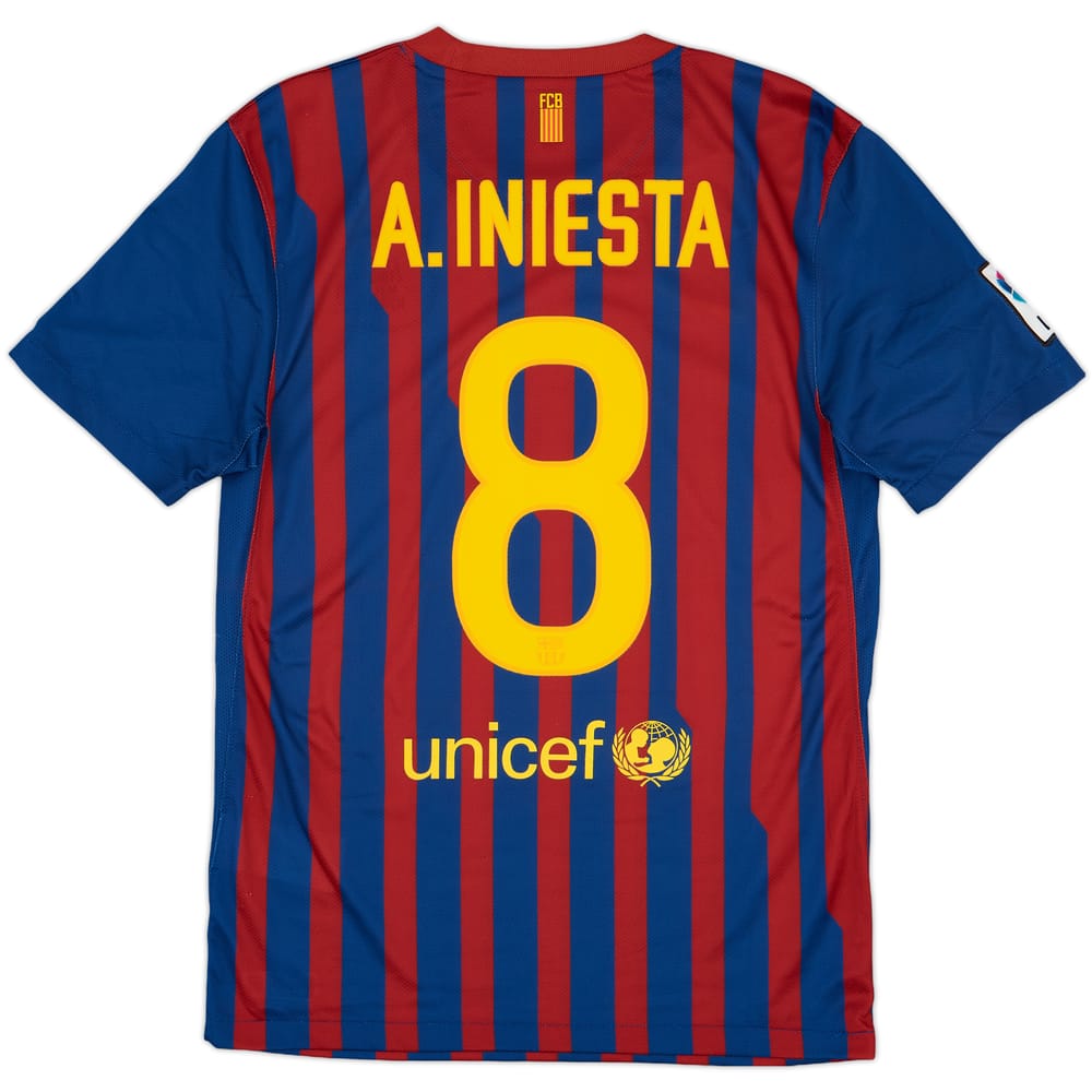2011-12 Barcelona Home Shirt A.Iniesta #8 - 8/10 - (S)