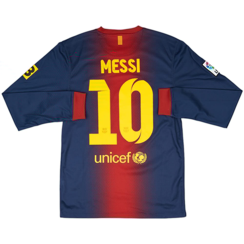 2012-13 Barcelona Home L/S Shirt Messi #10 - 7/10 - (M)