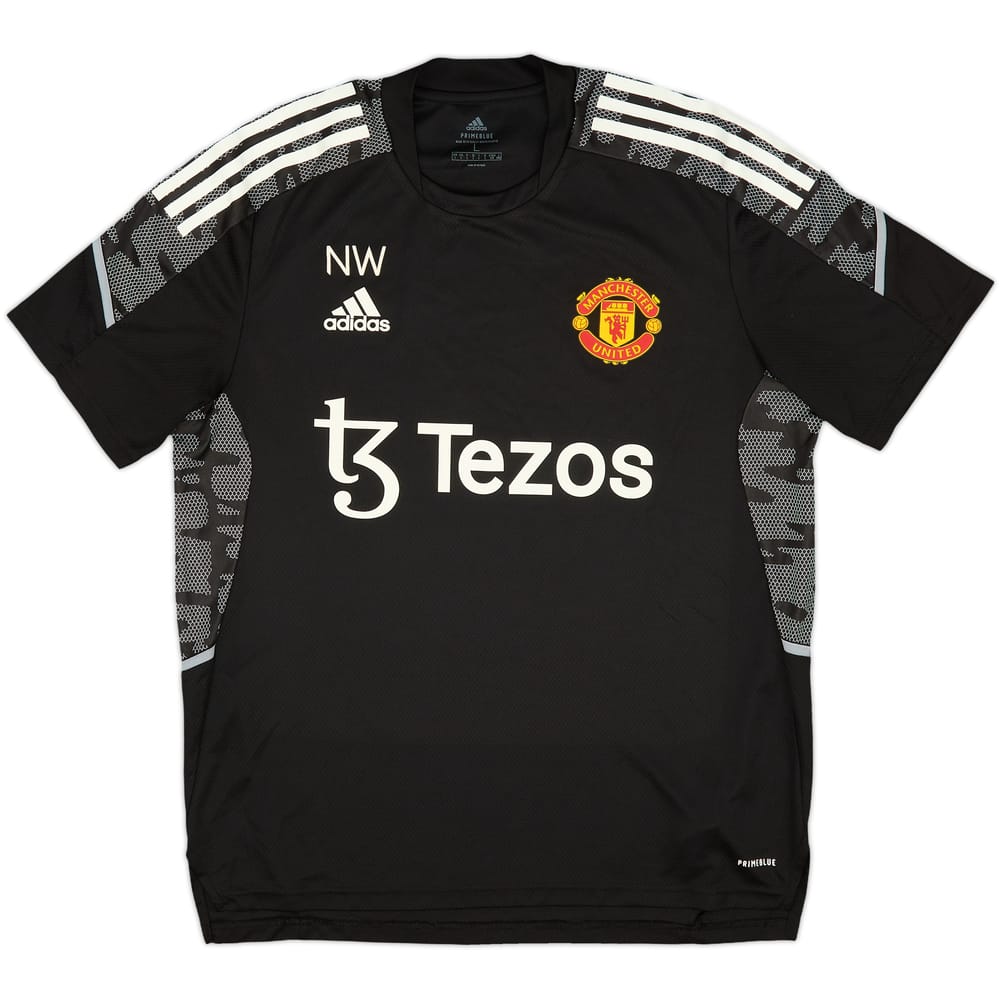 2020-21 Manchester United Staff Issue adidas Training Shirt 'NW' - 10/10 - (L)