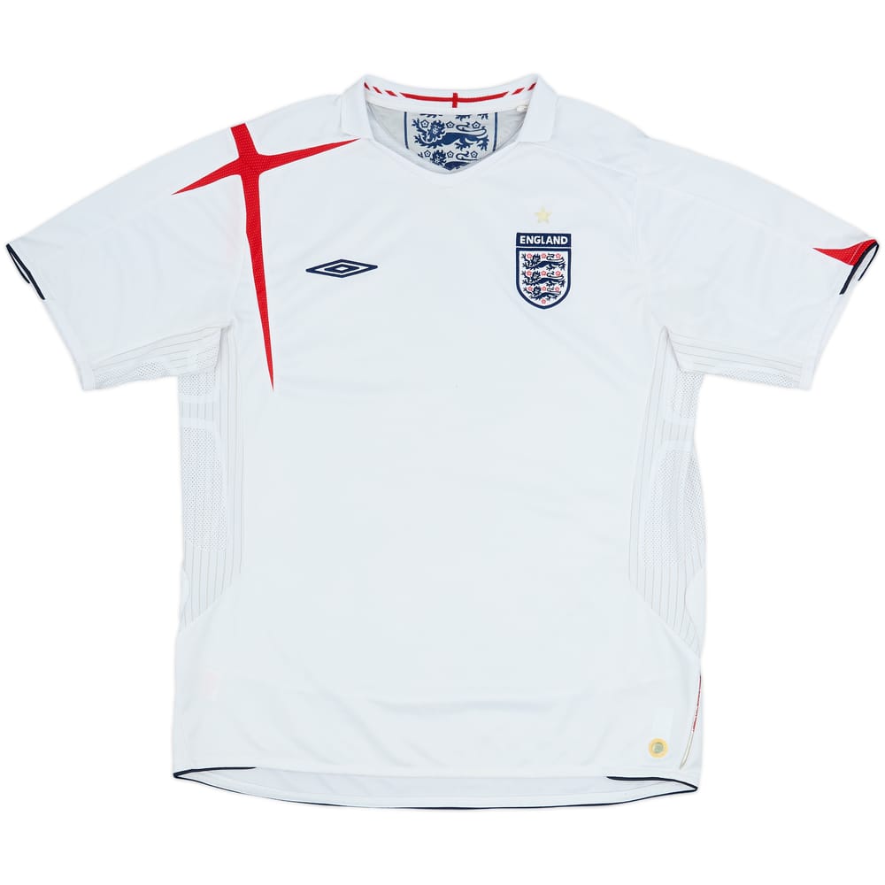 2005-07 Inglaterra Camiseta Local - 5/10 - (XL)