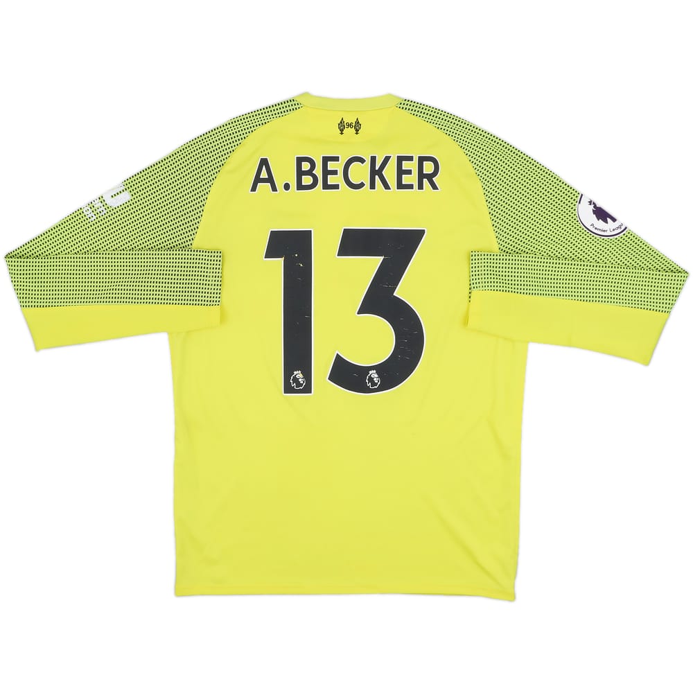 2018-19 Liverpool GK Shirt A.Becker #13 - 4/10 - (S)