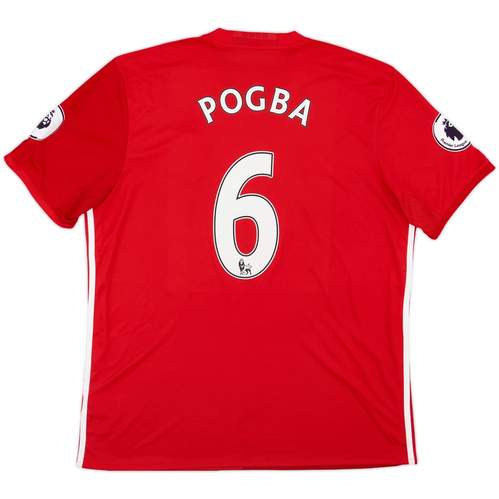 2016-17 Manchester United Home Shirt Pogba #6 - 8/10 - (XL)