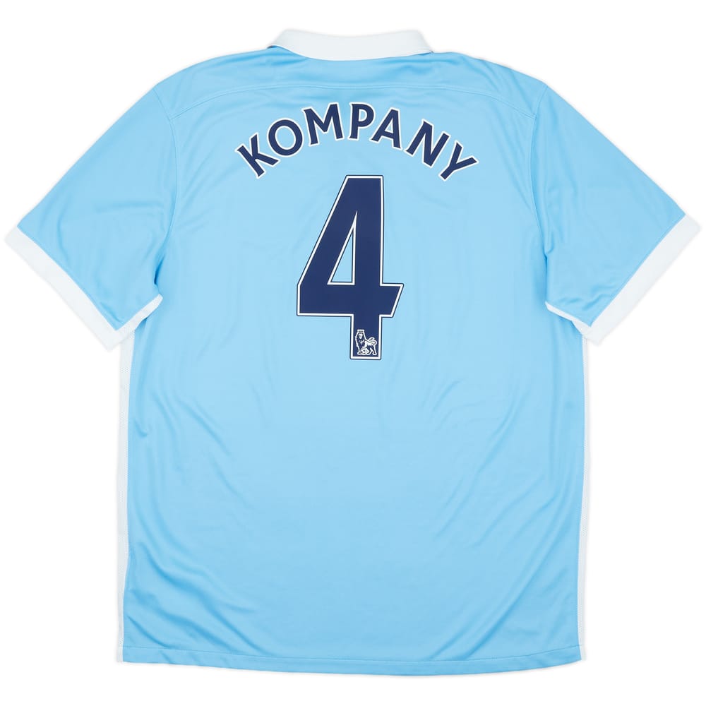 2015-16 Manchester City Home Shirt Kompany #4 - 8/10 - (XL)