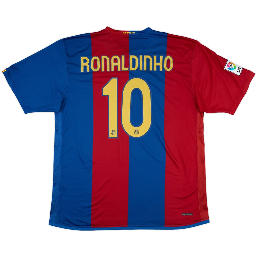 2006-07 Barcelona Home Shirt Ronaldinho #10 - 8/10 - (XXL)