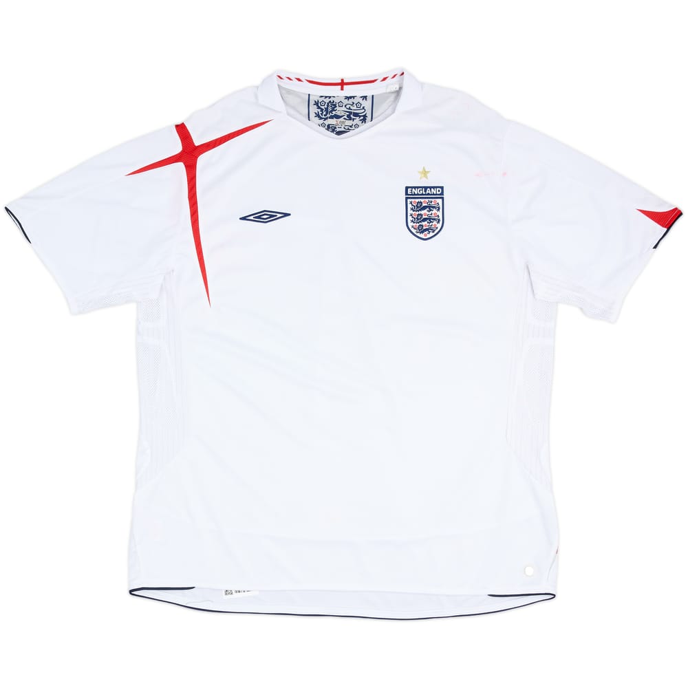 2005-07 England Home Shirt - 4/10 - (3XL)