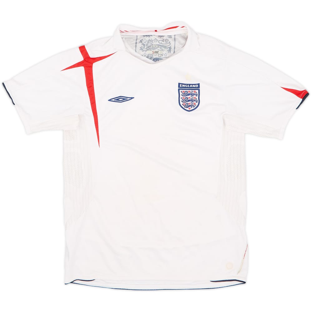 2005-07 England Home Shirt - 5/10 - (L.Boys)