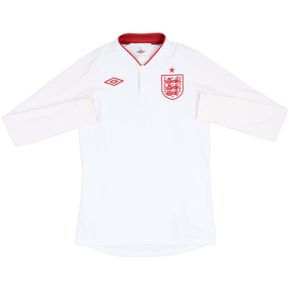 2012-13 England Home L/S Shirt - 9/10 - (XL.Boys)