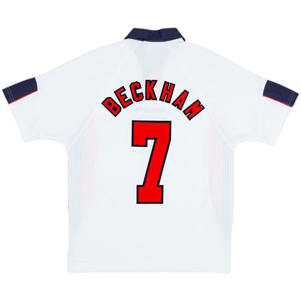 1997-99 England Home Shirt Beckham #7 - 6/10 - (L)