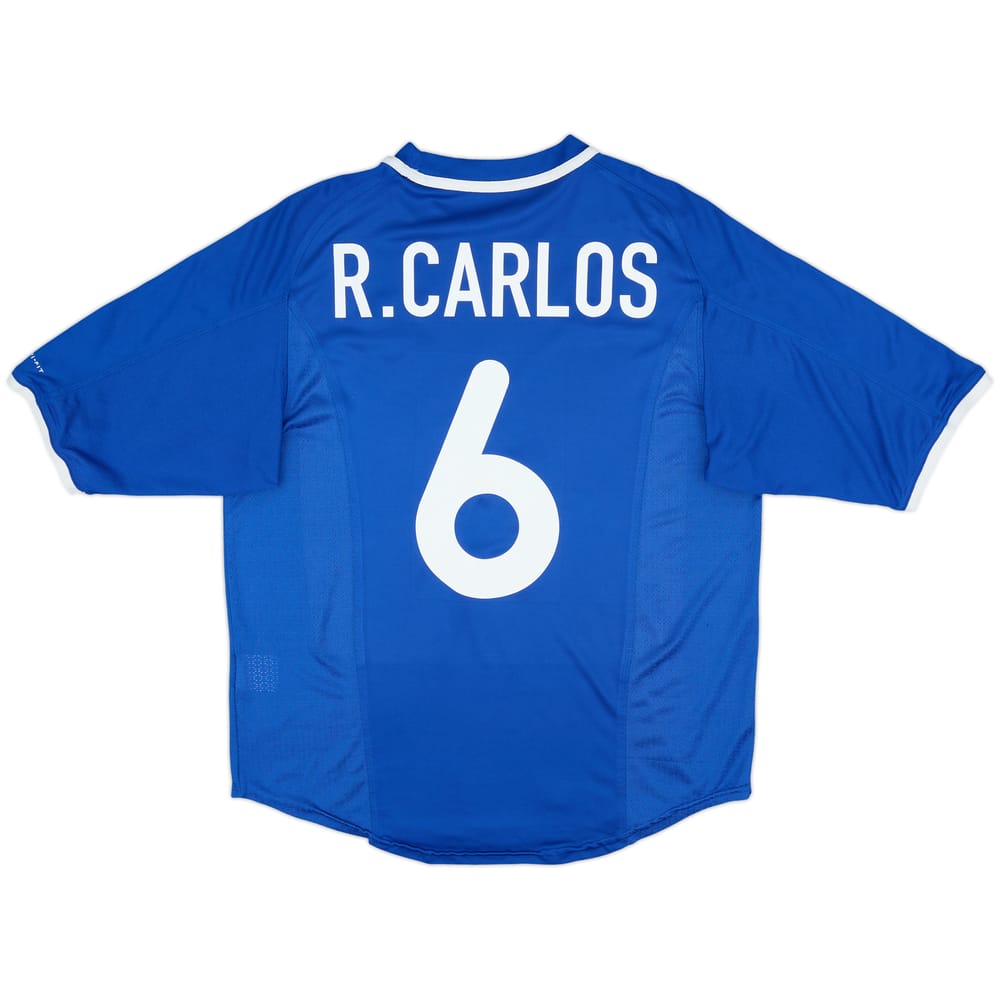 2000-02 Brazil Away Shirt R.Carlos #6 - 9/10 - (L)