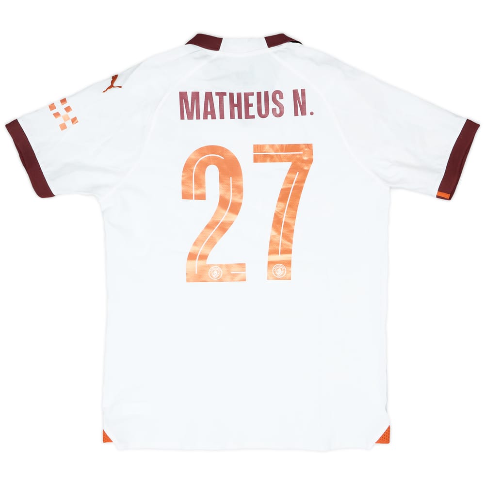 2023-24 Manchester City Match Issue FA Cup Away Shirt Matheus N. #27