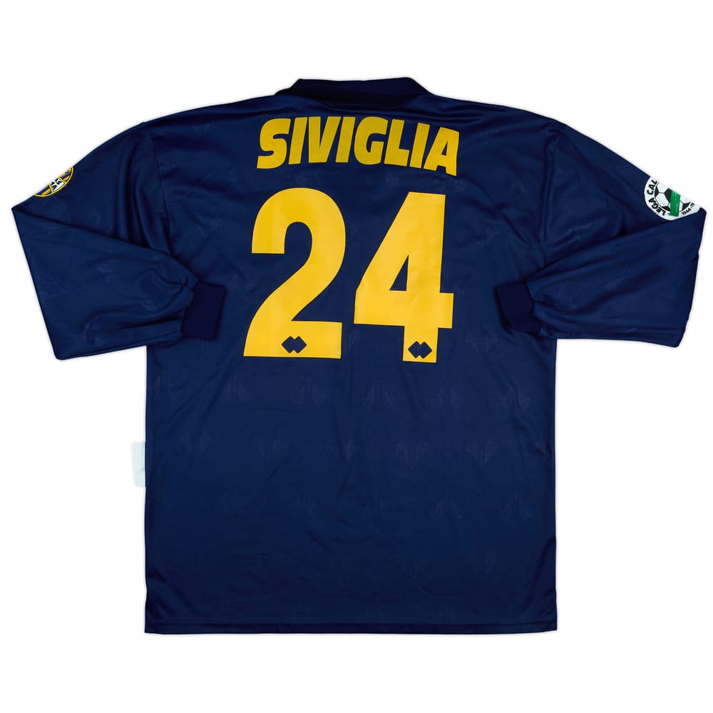 1996-97 Hellas Verona Match Issue Centenary L/S Shirt Siviglia #24