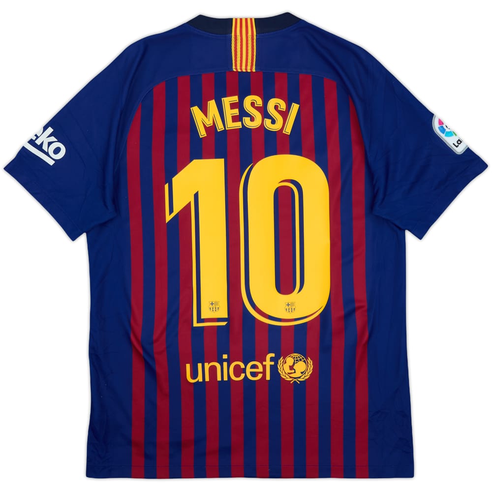 2018-19 Barcelona Home Shirt Messi #10 - 9/10 - (M)