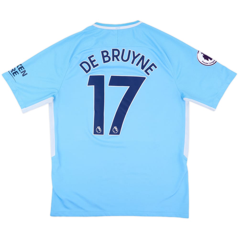 2017-18 Manchester City Home Shirt De Bruyne #17 - 8/10 - (L)