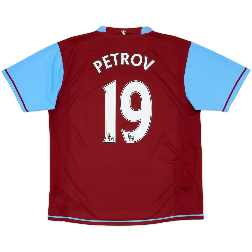 2007-08 Aston Villa Home Shirt Petrov #19 - 5/10 - (L)