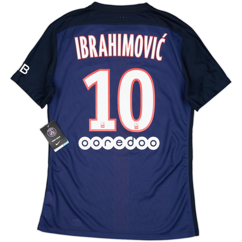 2015-16 Paris Saint-Germain Authentic Home Shirt Ibrahimovic #10 (M)