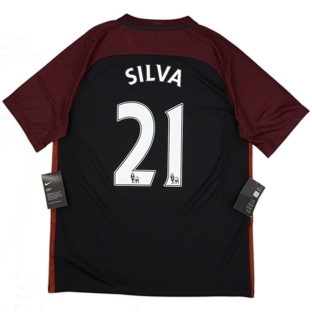 2016-17 Manchester City Away Shirt Silva #21 (L)