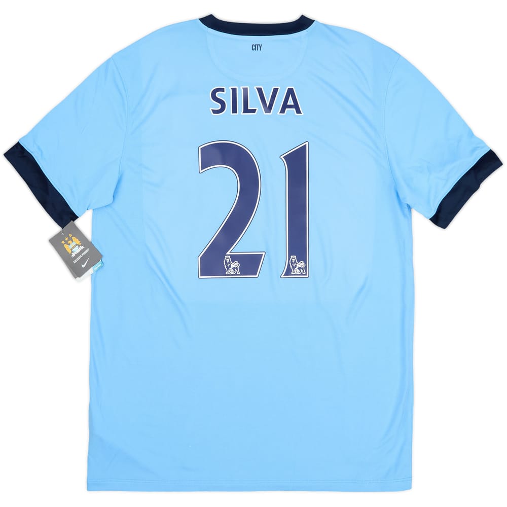2014-15 Manchester City Home Shirt Silva #21 (L)
