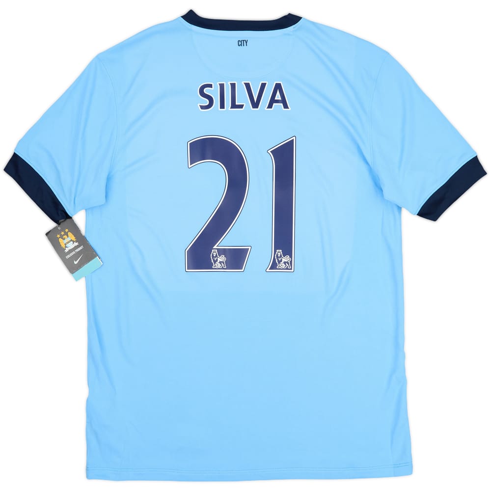2014-15 Manchester City Home Shirt Silva #21 (L)