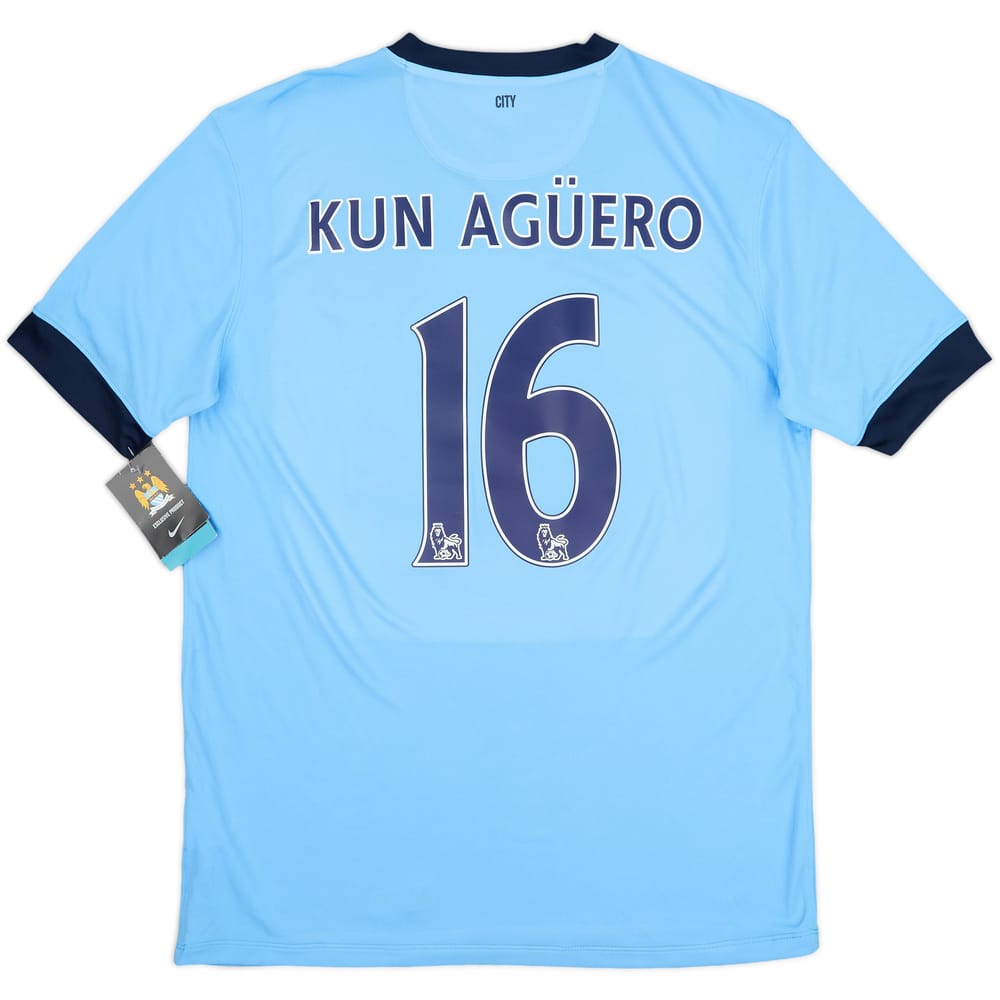 2014-15 Manchester City Home Shirt Kun Aguero #16 (L)
