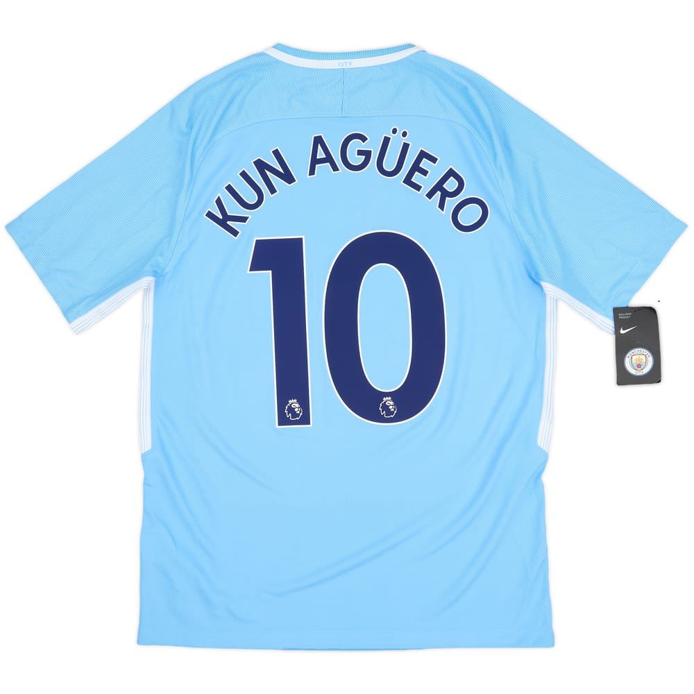 2017-18 Manchester City Home Shirt Kun Aguero #10 (M)