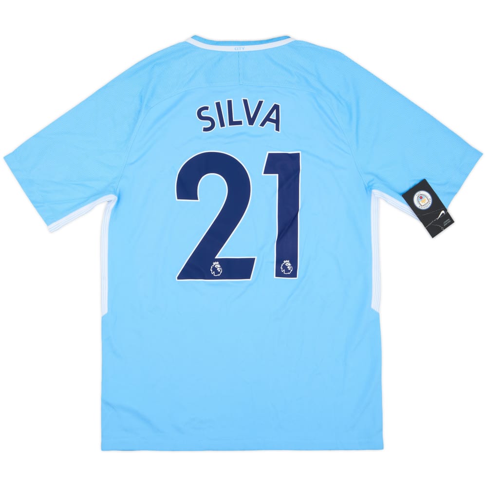 2017-18 Manchester City Home Shirt Silva #21 (M)