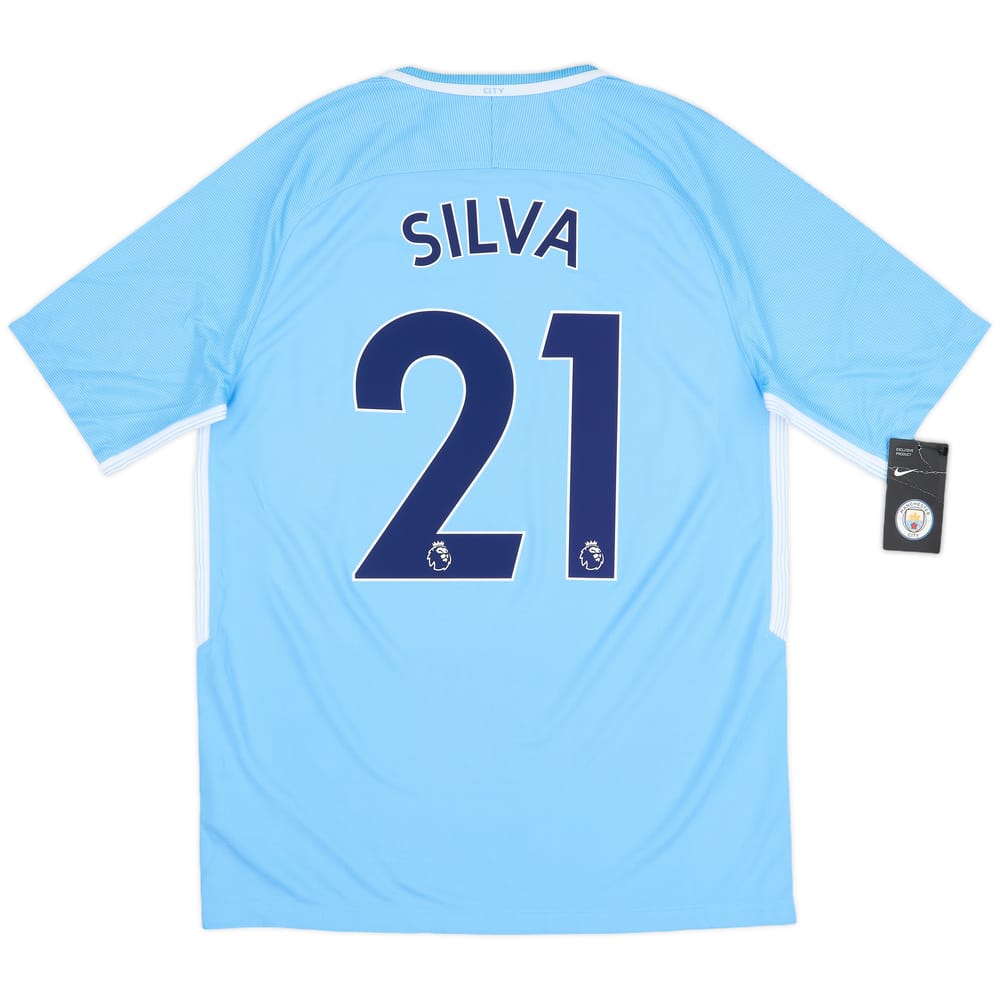 2017-18 Manchester City Home Shirt Silva #21 (M)