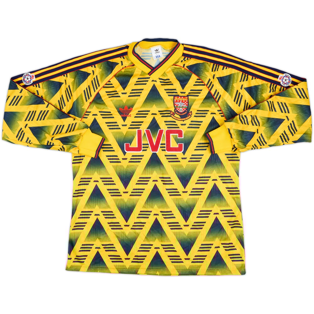 1991-92 Arsenal Match Issue Away L/S Shirt #14