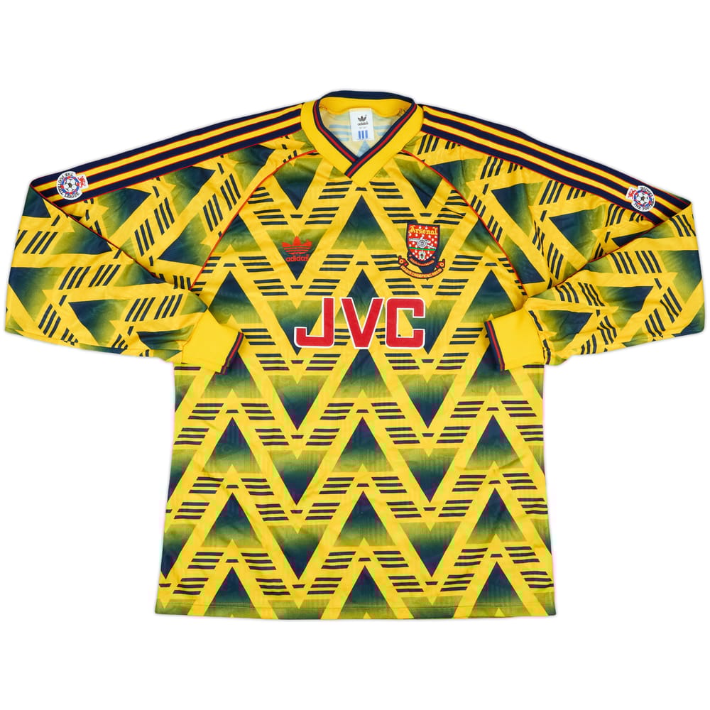 1991-92 Arsenal Match Issue Away L/S Shirt #15