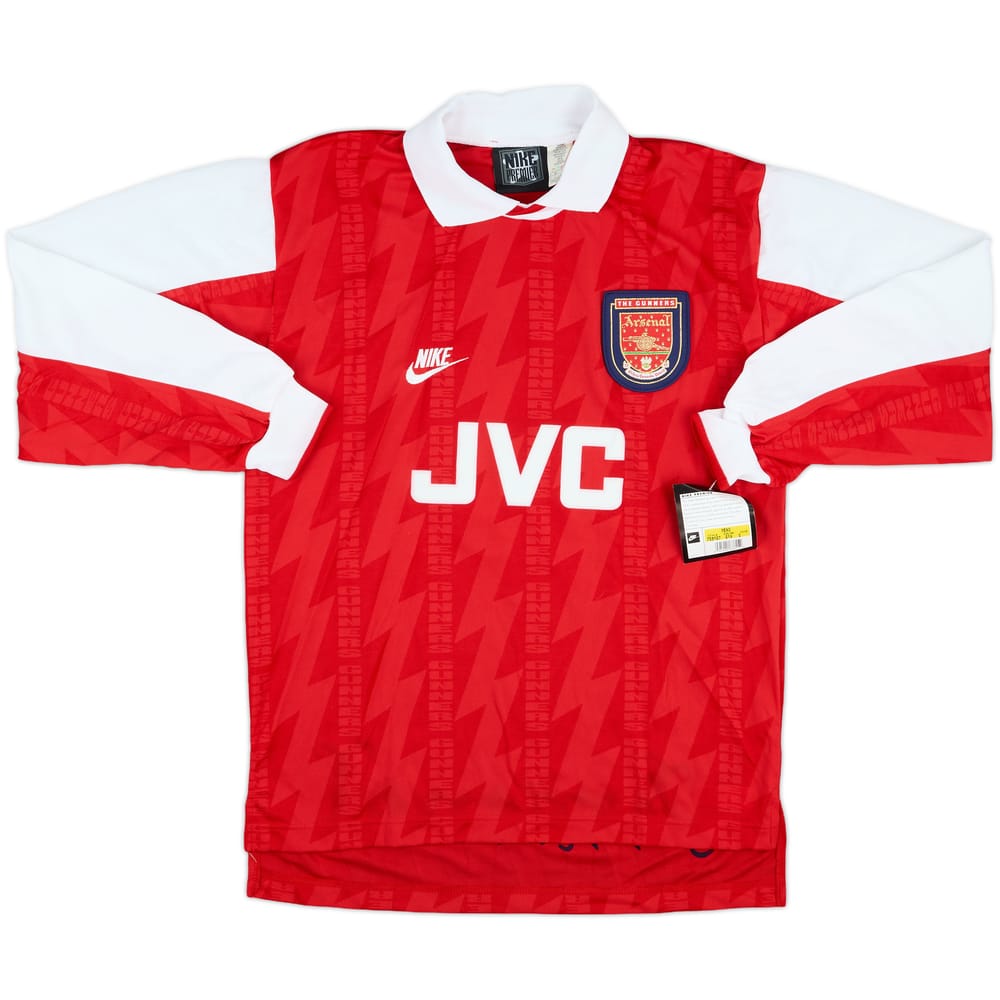 1994-96 Arsenal Player Issue Home L/S Shirt #3 (S)