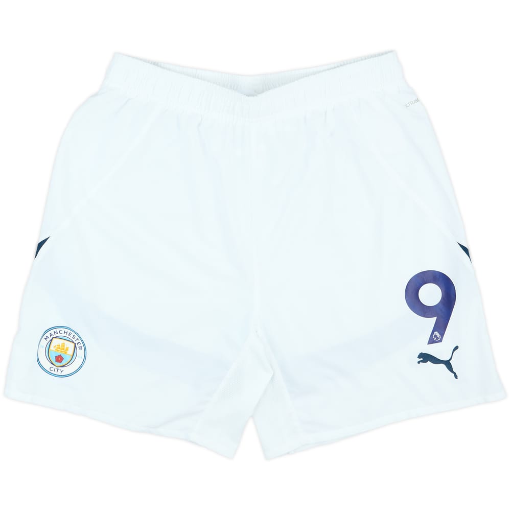 2024-25 Manchester City Match Issue Home Shorts #9 (Haaland)