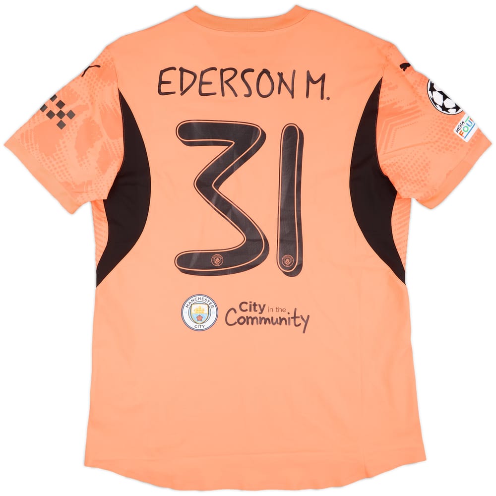 2024-25 Manchester City Match Issue Champions League GK Shirt Ederson M. #31