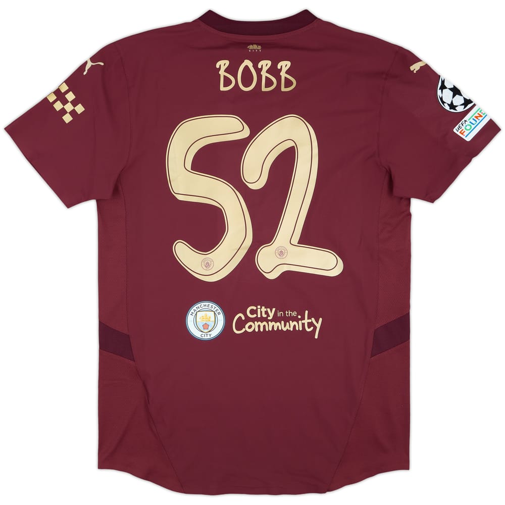 2024-25 Manchester City Match Issue Champions League Third Shirt Bobb #52