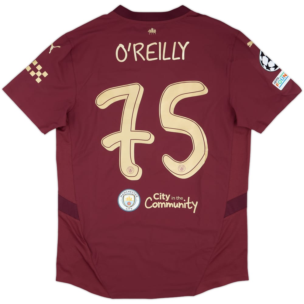 2024-25 Manchester City Match Issue Champions League Third Shirt O'Reilly #75