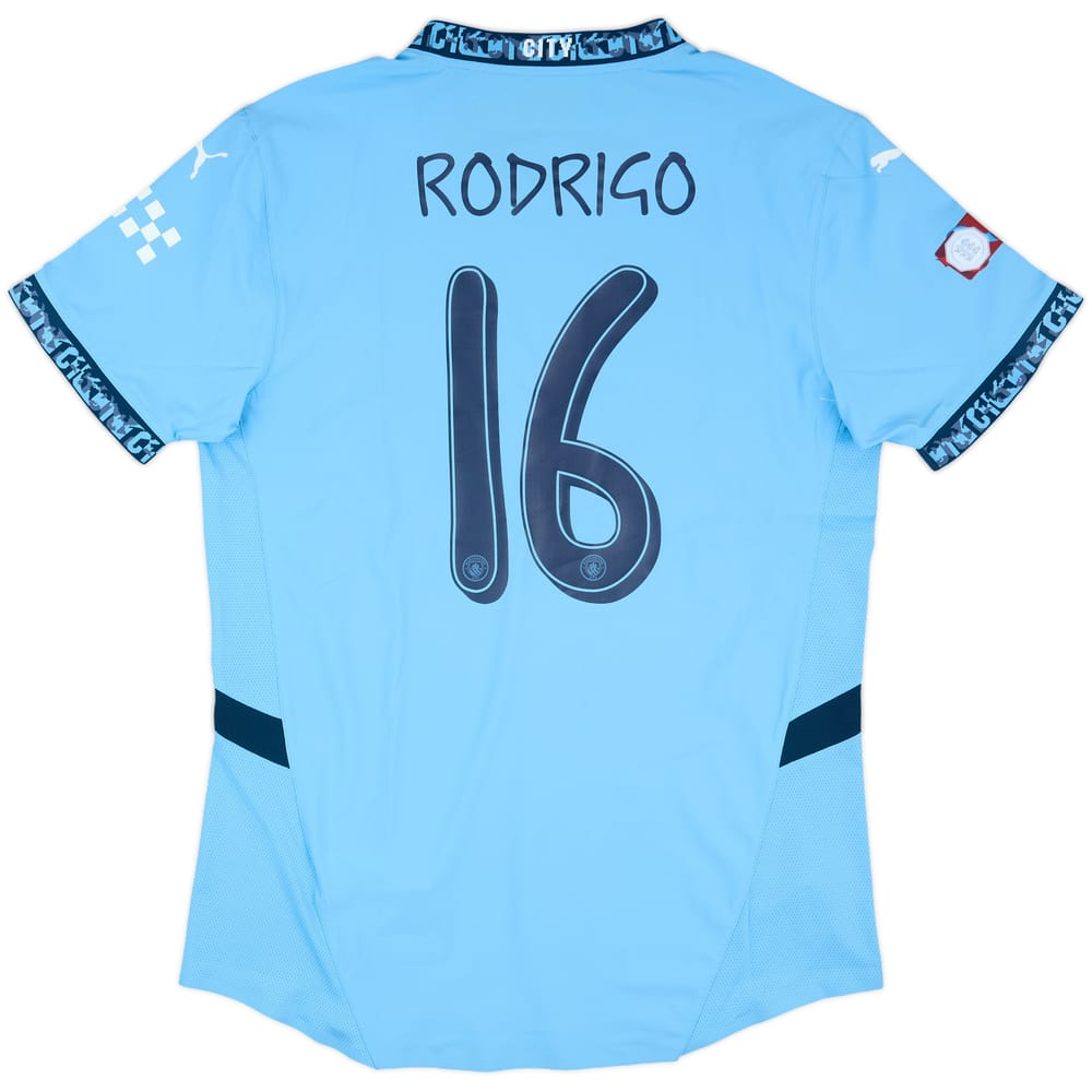 2024-25 Manchester City Match Issue Community Shield Home Shirt Rodrigo #16