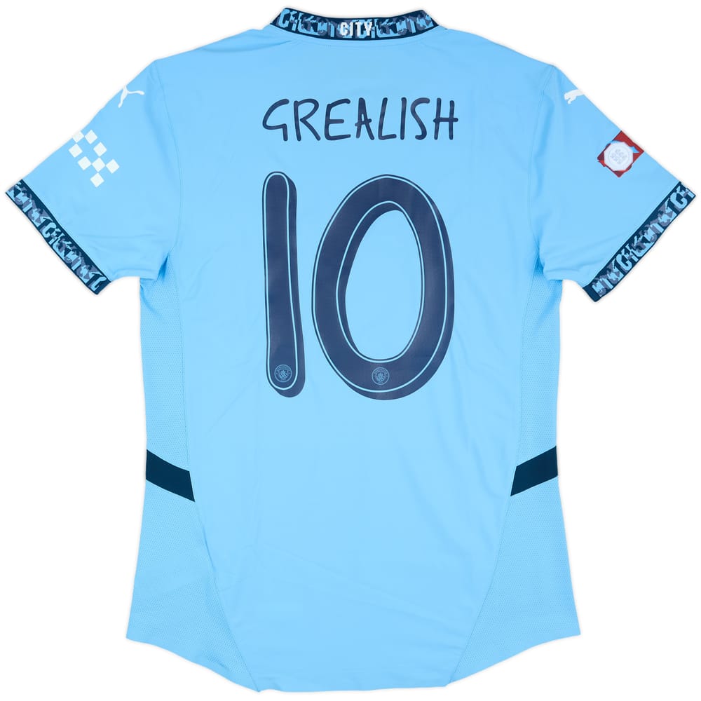 2024-25 Manchester City Match Issue Community Shield Home Shirt Grealish #10