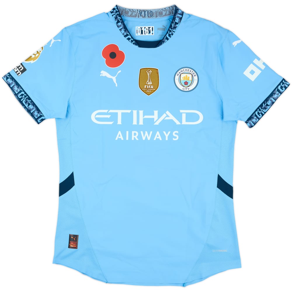 2024-25 Manchester City Match Issue Home Shirt Stones #5
