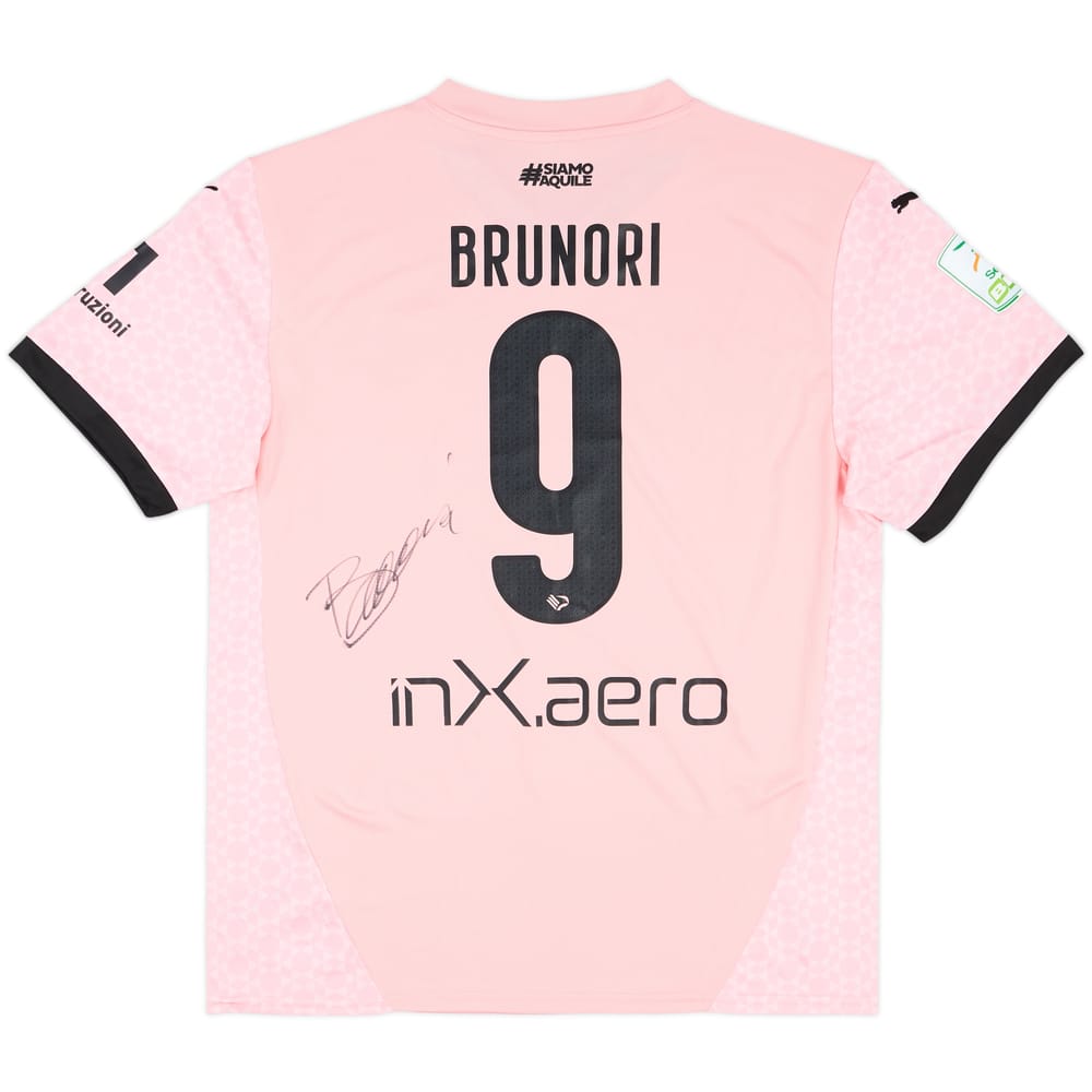 2024-25 Palermo Match Issue Signed Home Shirt Brunori #9
