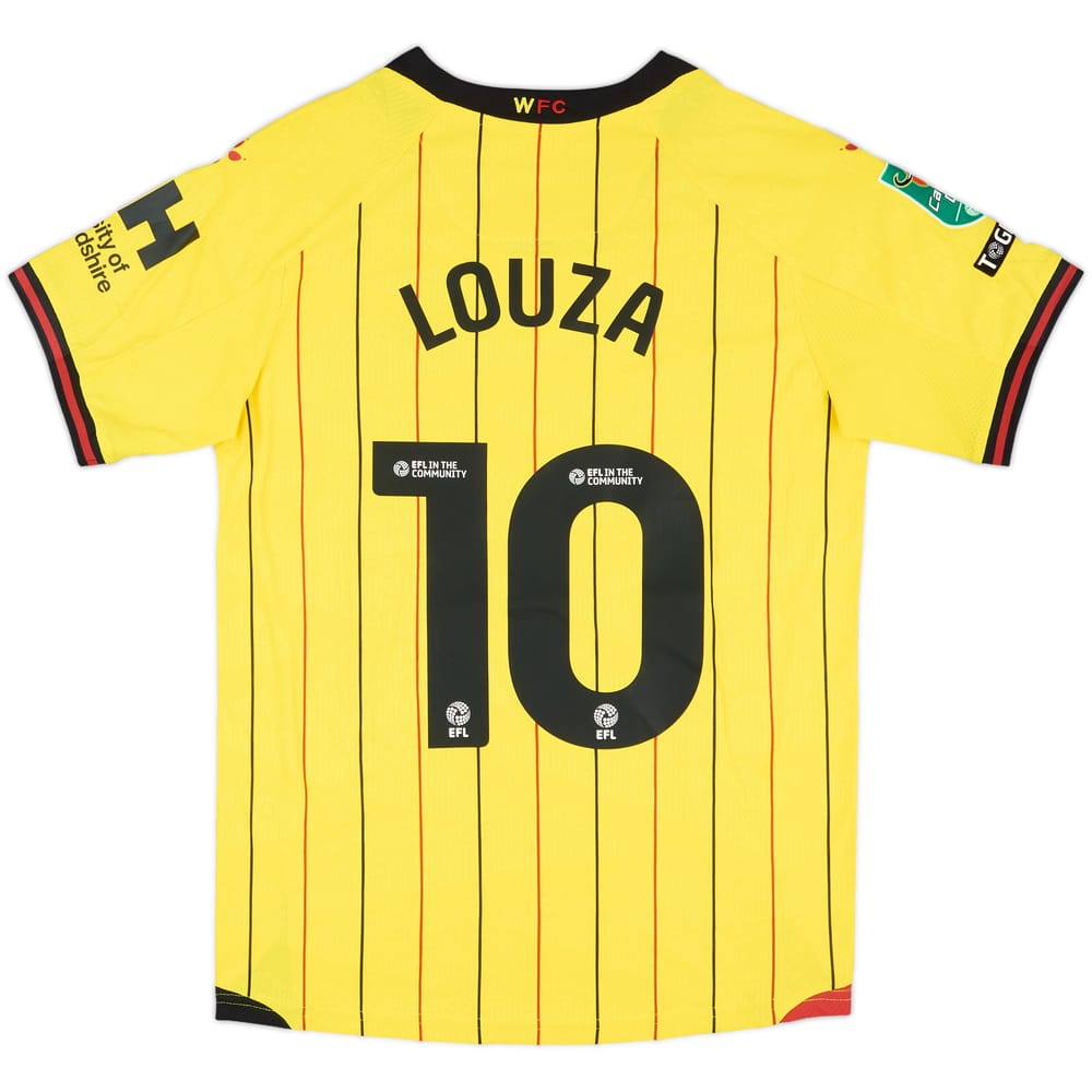 2024-25 Watford Match Issue Carabao Cup Home Shirt Louza #10
