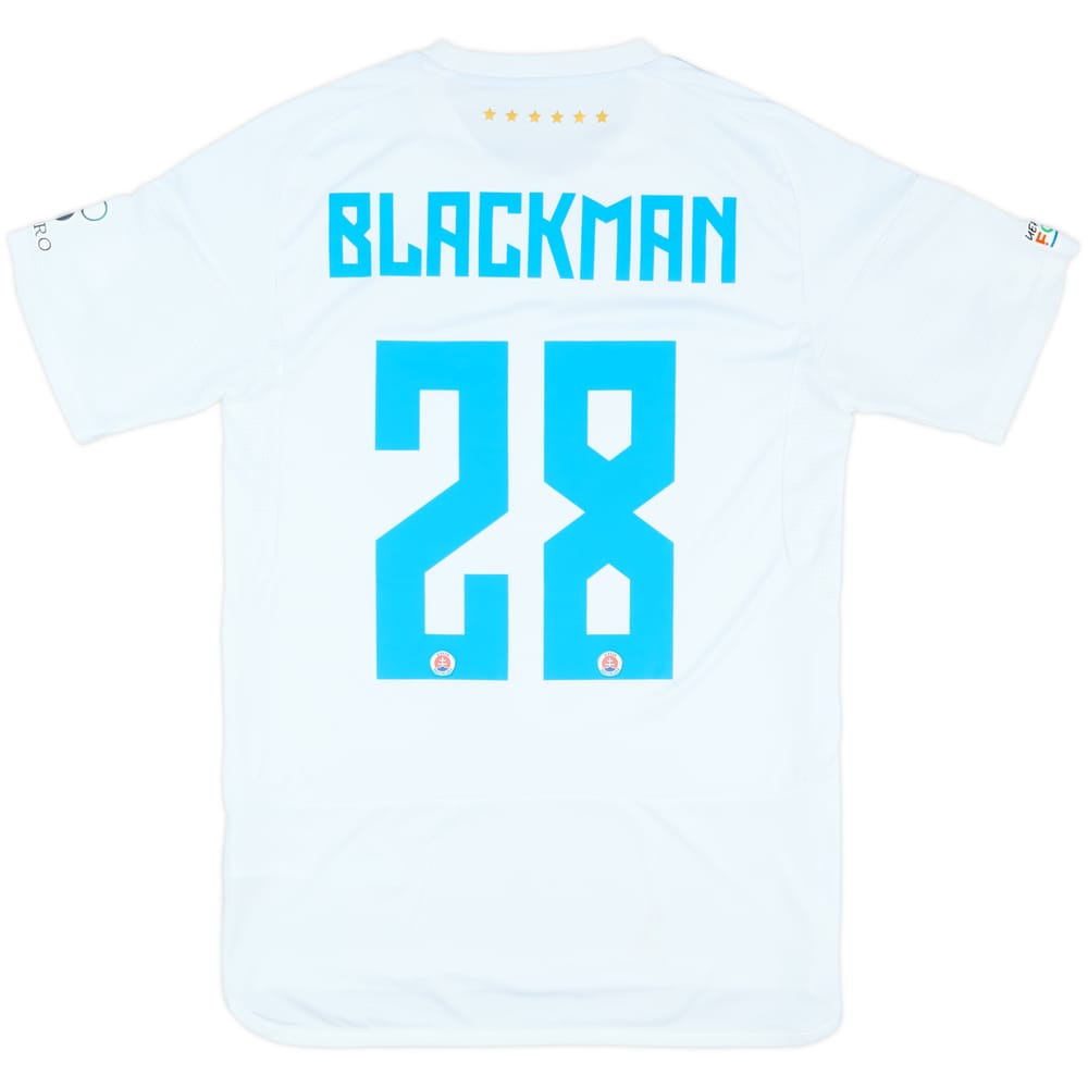 2024-25 Slovan Bratislava Match Issue Champions League Away Shirt Blackman #28