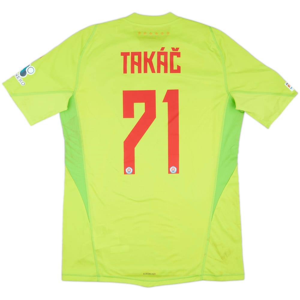 2024-25 Slovan Bratislava Match Worn Champions League GK Shirt Takac #71