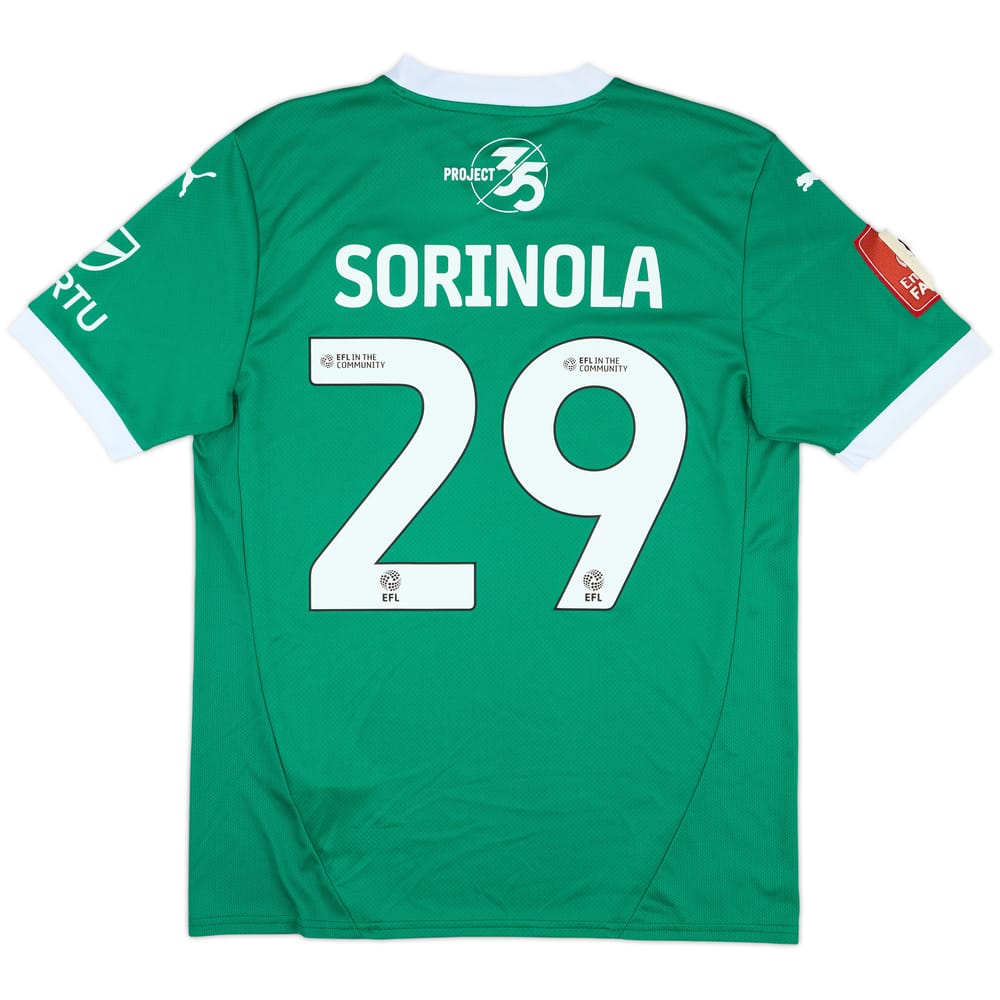 2024-25 Plymouth Match Issue FA Cup Home Shirt Sorinola #29