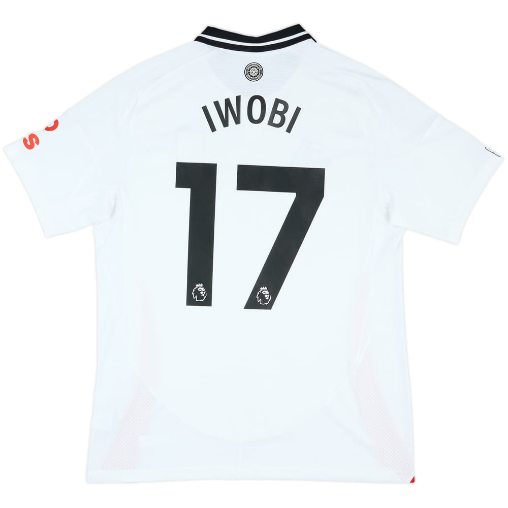2024-25 Fulham Match Issue Home Shirt Iwobi #17