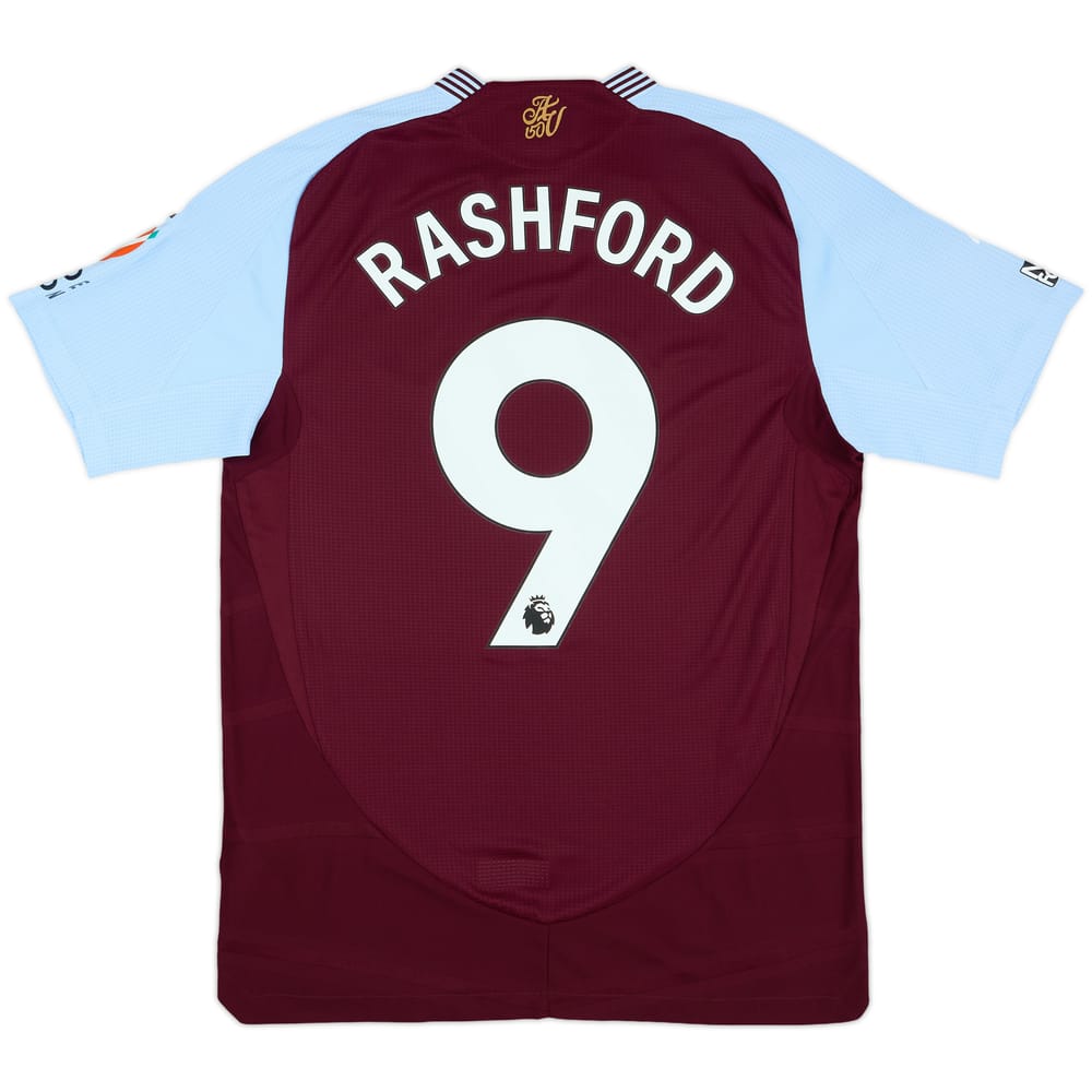 2024-25 Aston Villa Match Issue Home Shirt Rashford #9