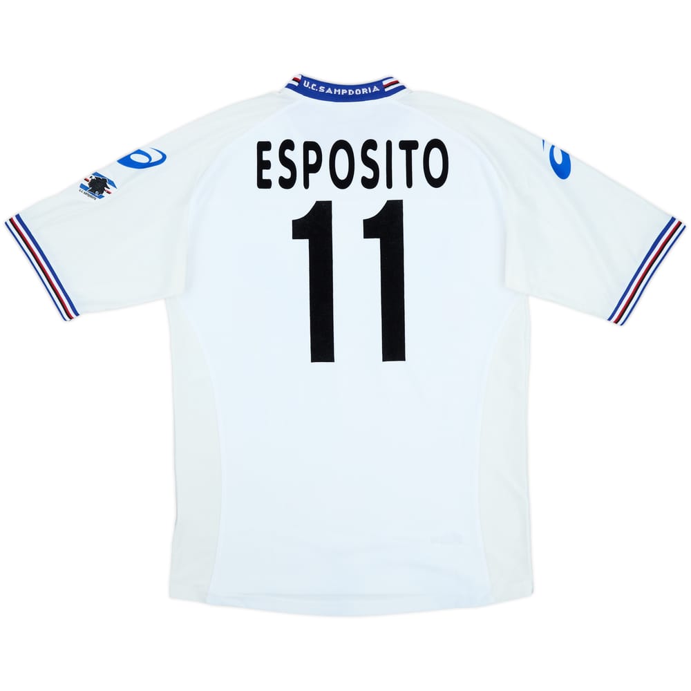 2001-02 Sampdoria Away Shirt Esposito #11 - 9/10 - (XL)
