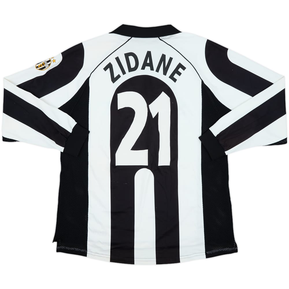 1997-98 Juventus Centenary Home L/S Shirt Zidane #21 - 7/10 - (XL)