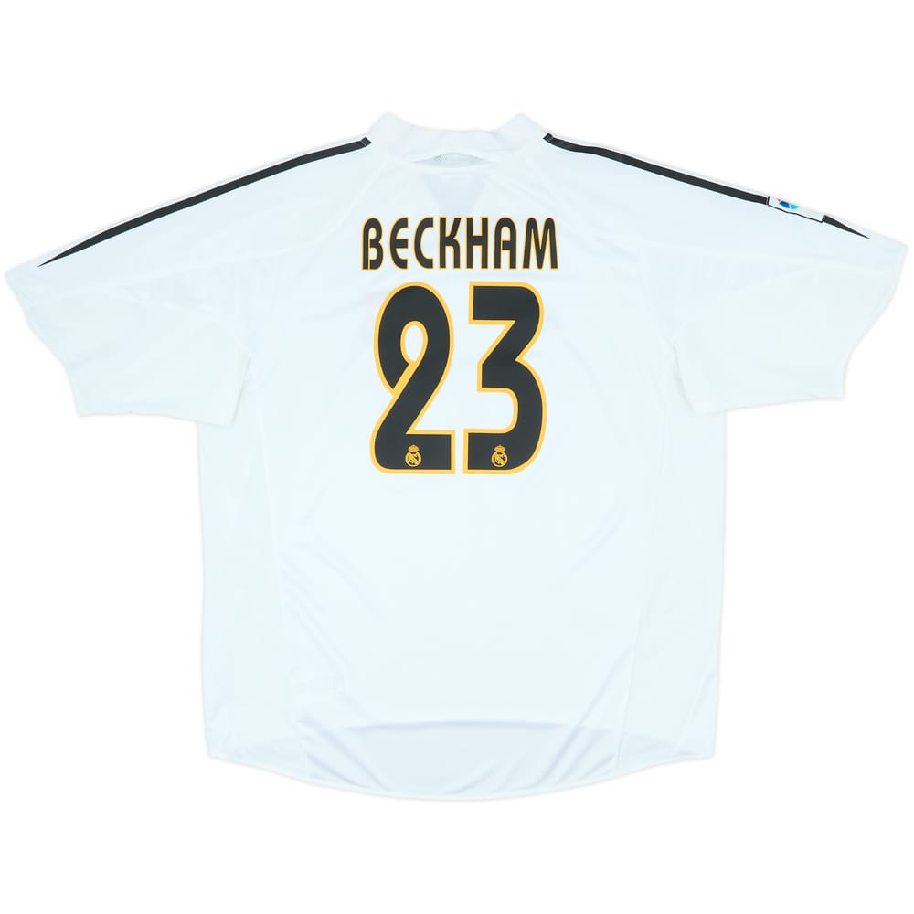 2004-05 Real Madrid Home Shirt Beckham #23 - 10/10 - (XL)
