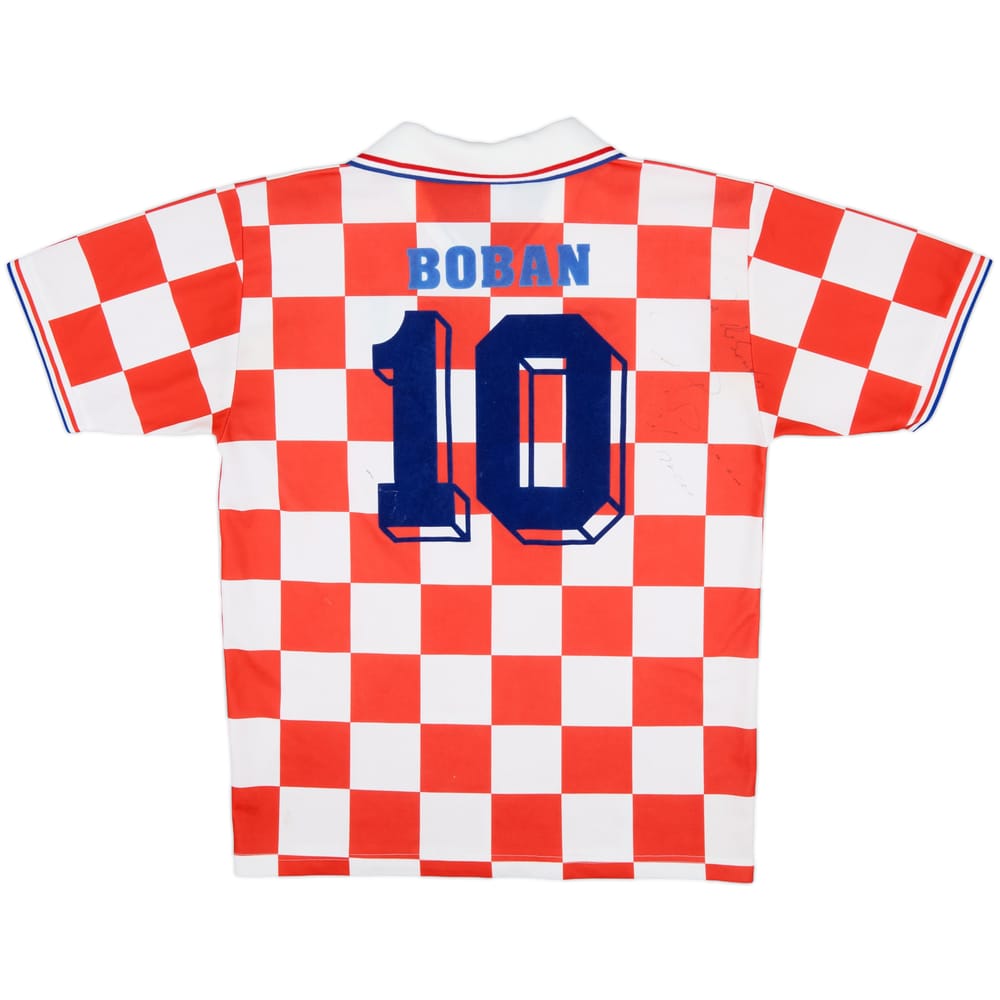 1992-95 Croatia Basic Signed Home Shirt Boban #10 - 7/10 - (XL)