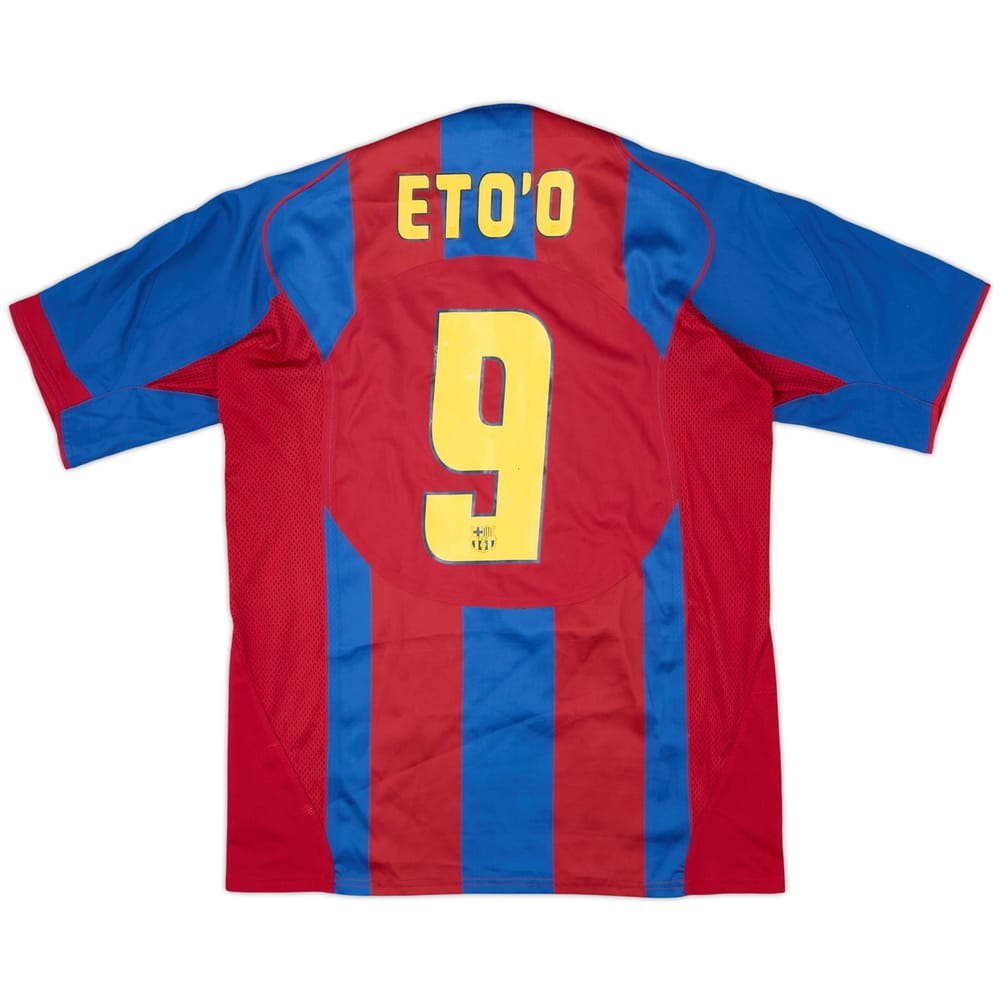 2004-05 Barcelona European Player Issue Home Shirt Eto'o #9 - 8/10 - (L)