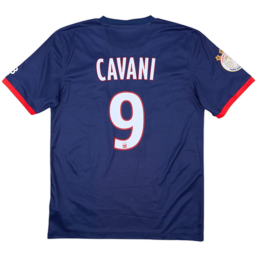 2013-14 Paris Saint-Germain Home Shirt Cavani #9 - 7/10 - (M)